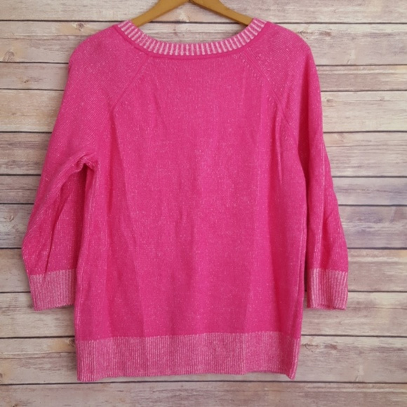 EUC Hot Pink and White Sweatshirt Size Small - Picture 5 of 5